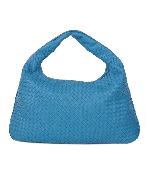 Bottega Veneta Nappa Agnello tessuto Hobo Bag Nuovo Blue Sky